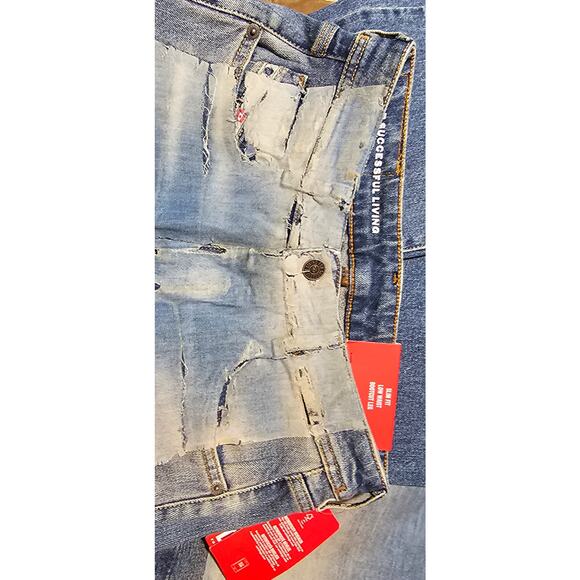 NWT FREE PEOPLE Diesel D-Sel-S Jeans SKIRTED JEANS $595 SIZE 27 Indigo Blue - Picture 7 of 9